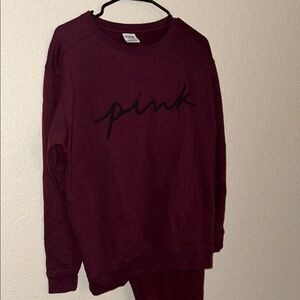 PINK Victoria's Secret Maroon Women's Sweater